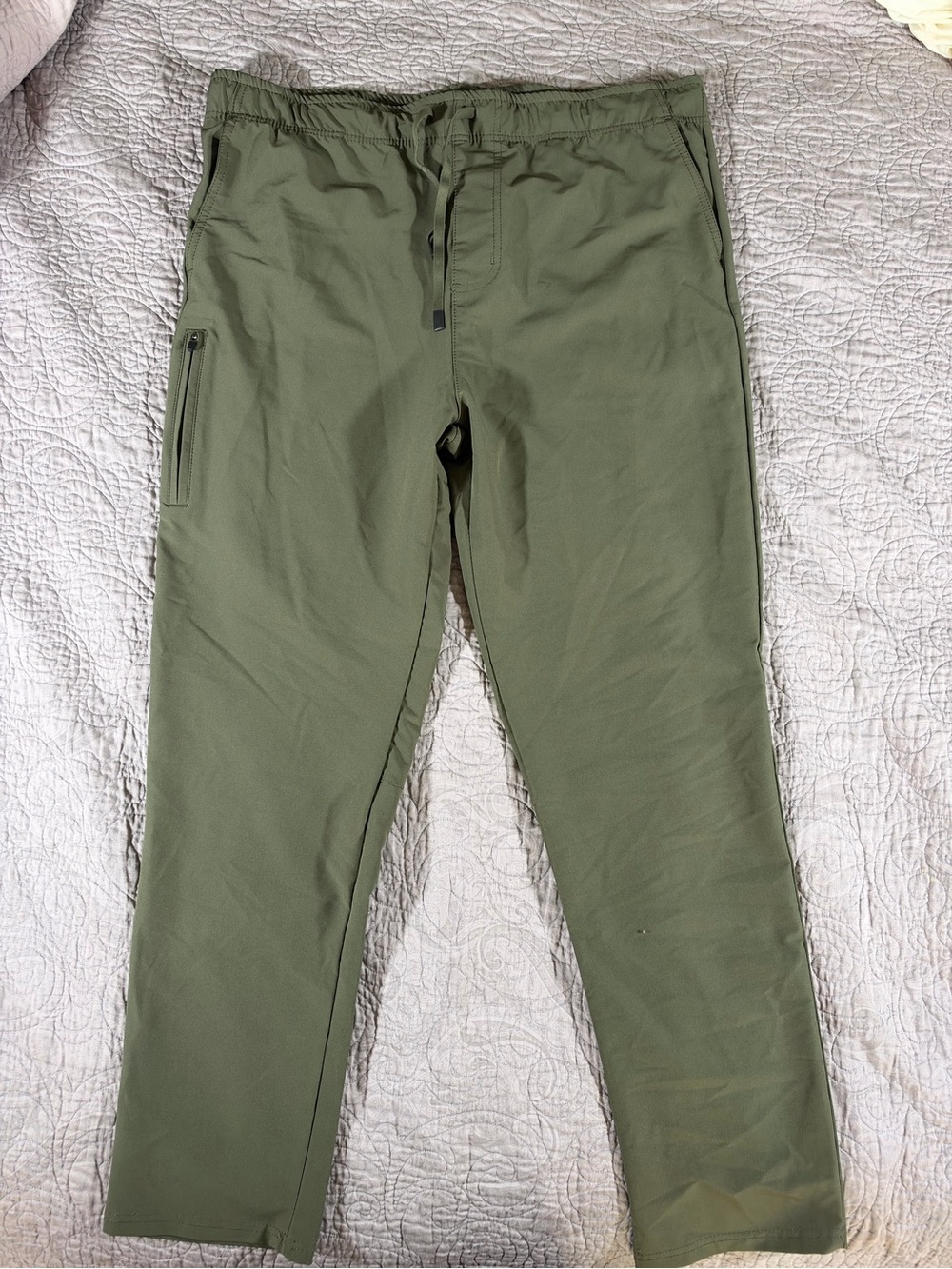 London Fog Men's Olive Stretch Joggers XXL